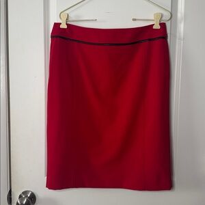 NWT‎ women’s red Calvin Klein pencil skirt size 8 sheek office work casual skirt